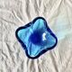 Vintage blue blown glass ashtray