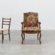 Louis XV Style Carved Walnut Armchair with Needlepoint Upholstery, France