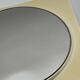 Italian UFO Wall Mirror, Flexible Ivory Plastic, Vintage Space Age Design,