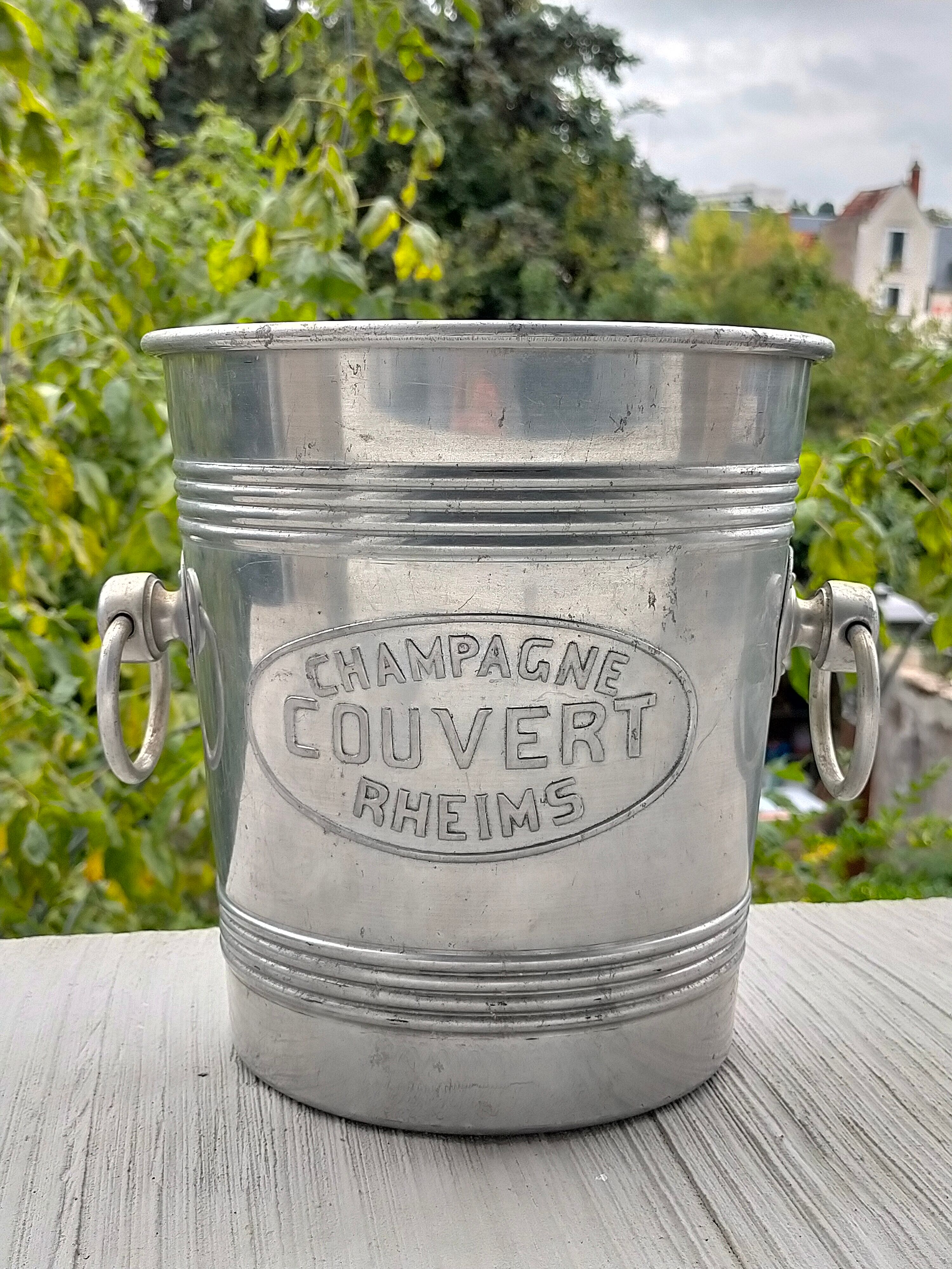 Aluminum champagne bucket 30 years COVERED RHEIMS