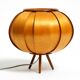 Very rare Mid Century Modern birch bentwood lamella tripod Table Lamp