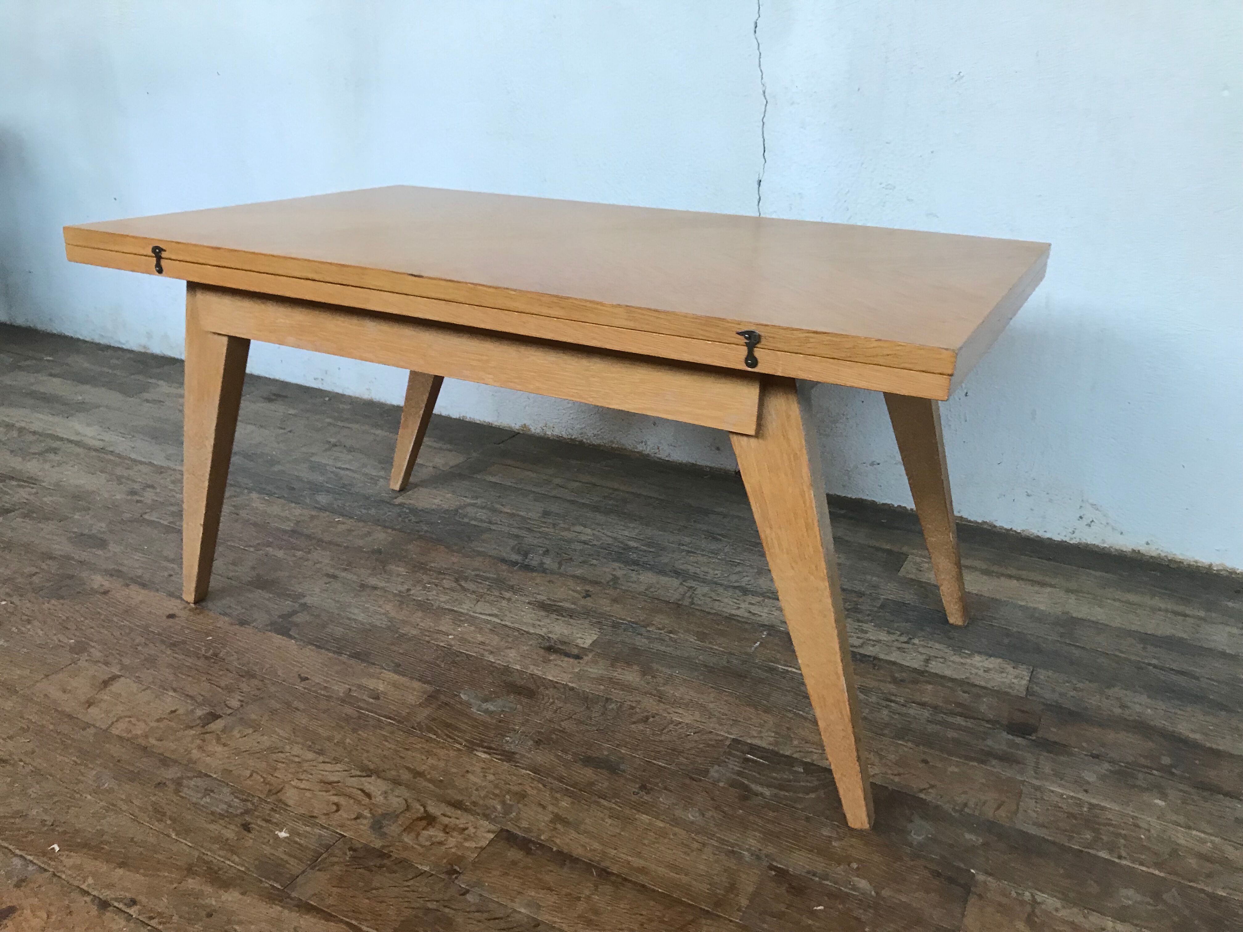 Modular coffee table up and down vintage feet compass