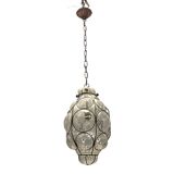 Suspension en verre de Murano italien vintage