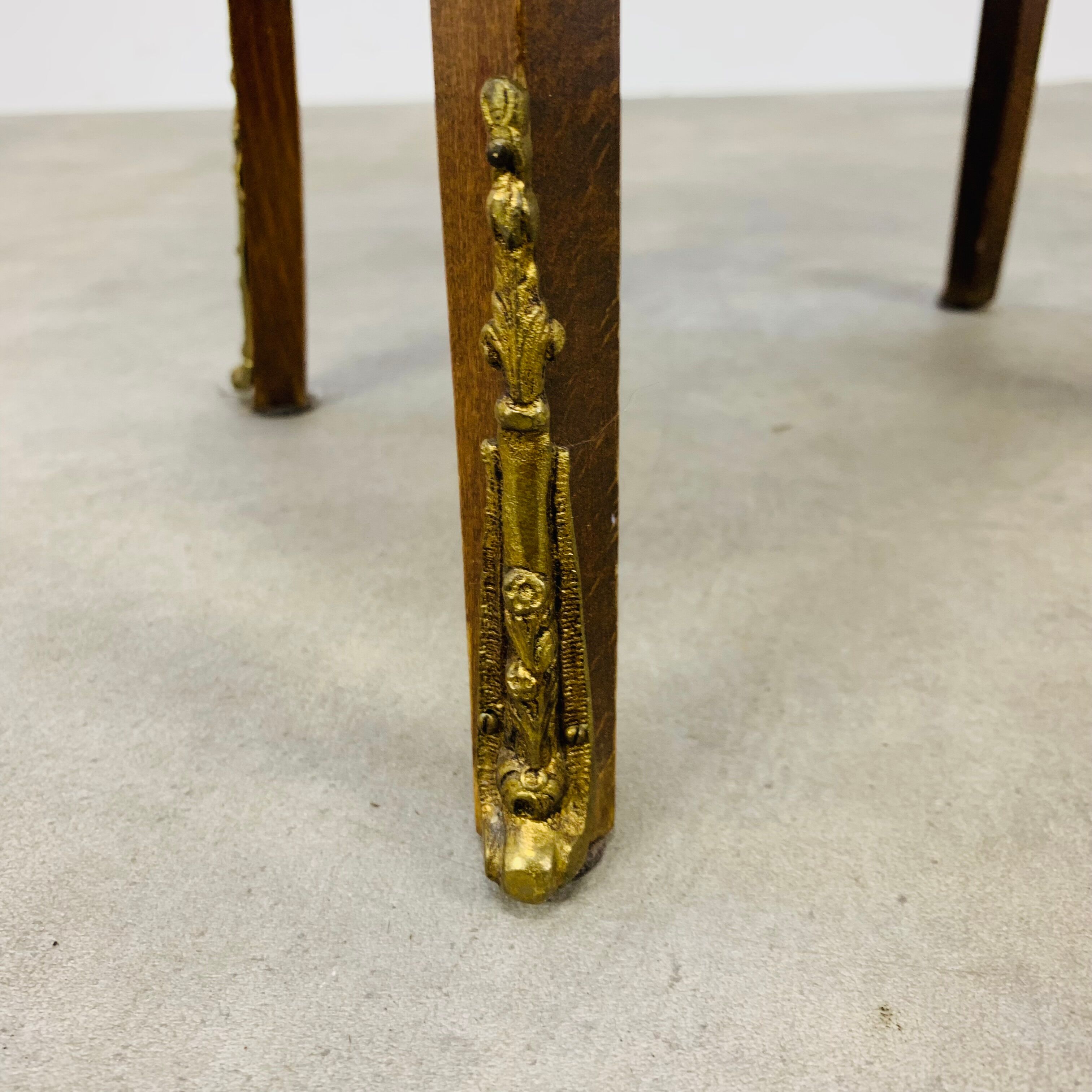 Side table pedestal table marble kidney louis XV style