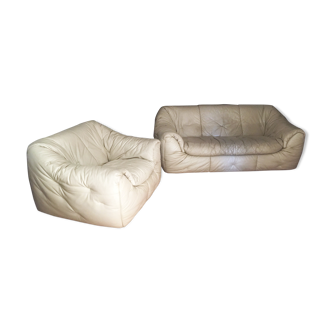 Sofa and fireside chair Sloop by Ligne Roset - 1985