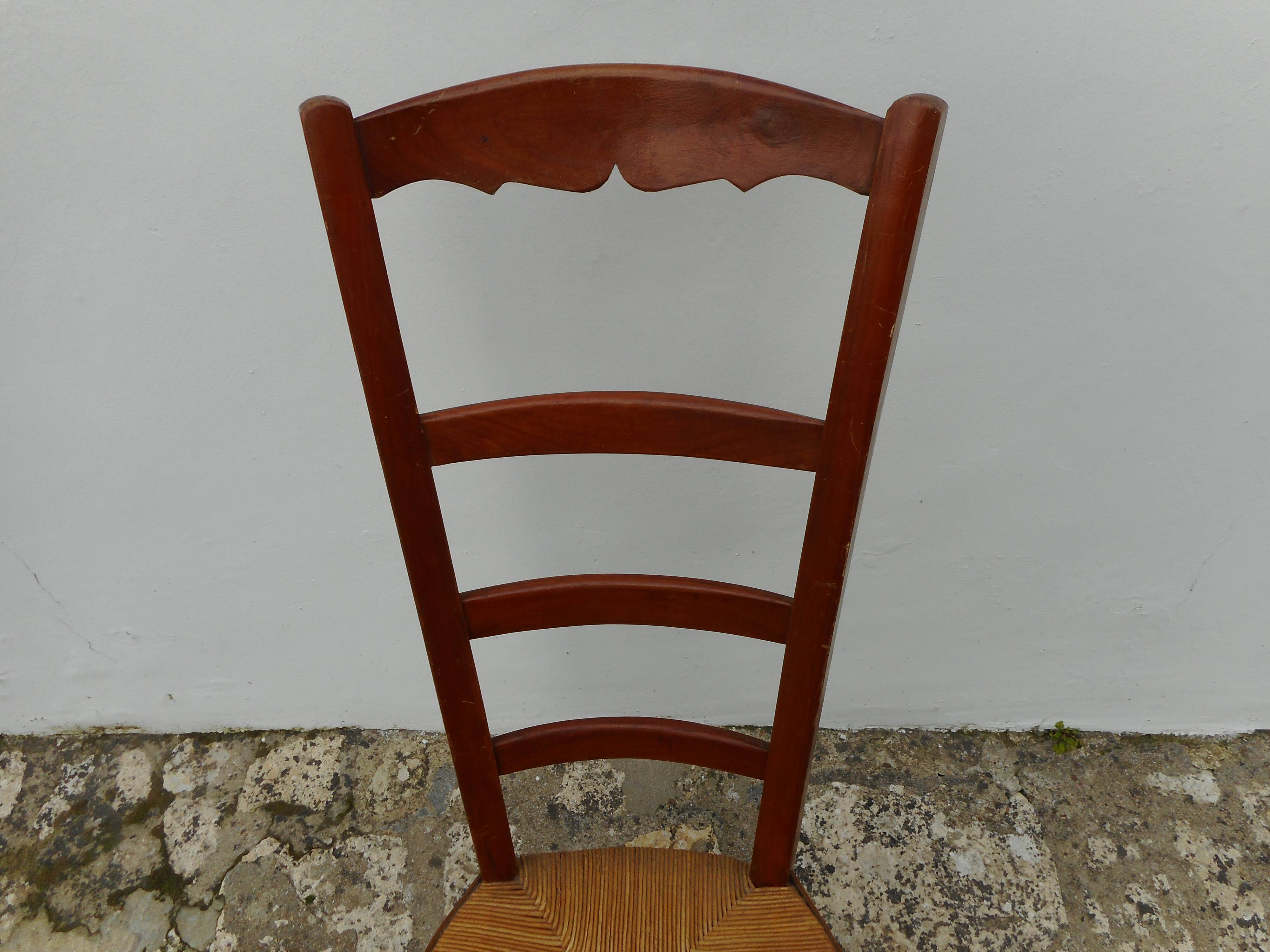 Wooden and straw nurse's chair