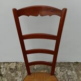 Wooden and straw nurse's chair