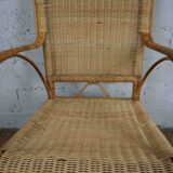 Fauteuil en rotin années 1950