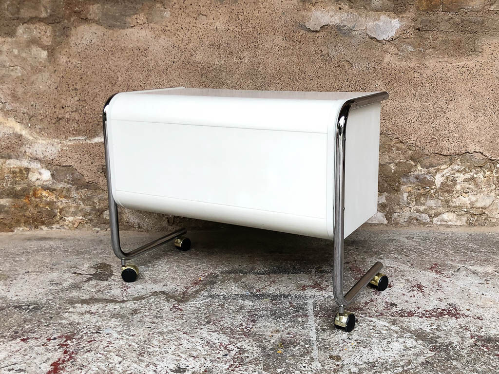 Vintage vinyl storage furniture, circa 1968, made in France