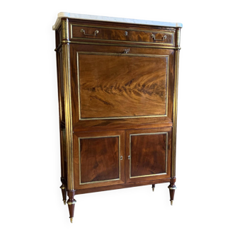 Louis XVI period mahogany secretary