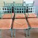 Lot de 6 chaises en fer forgé