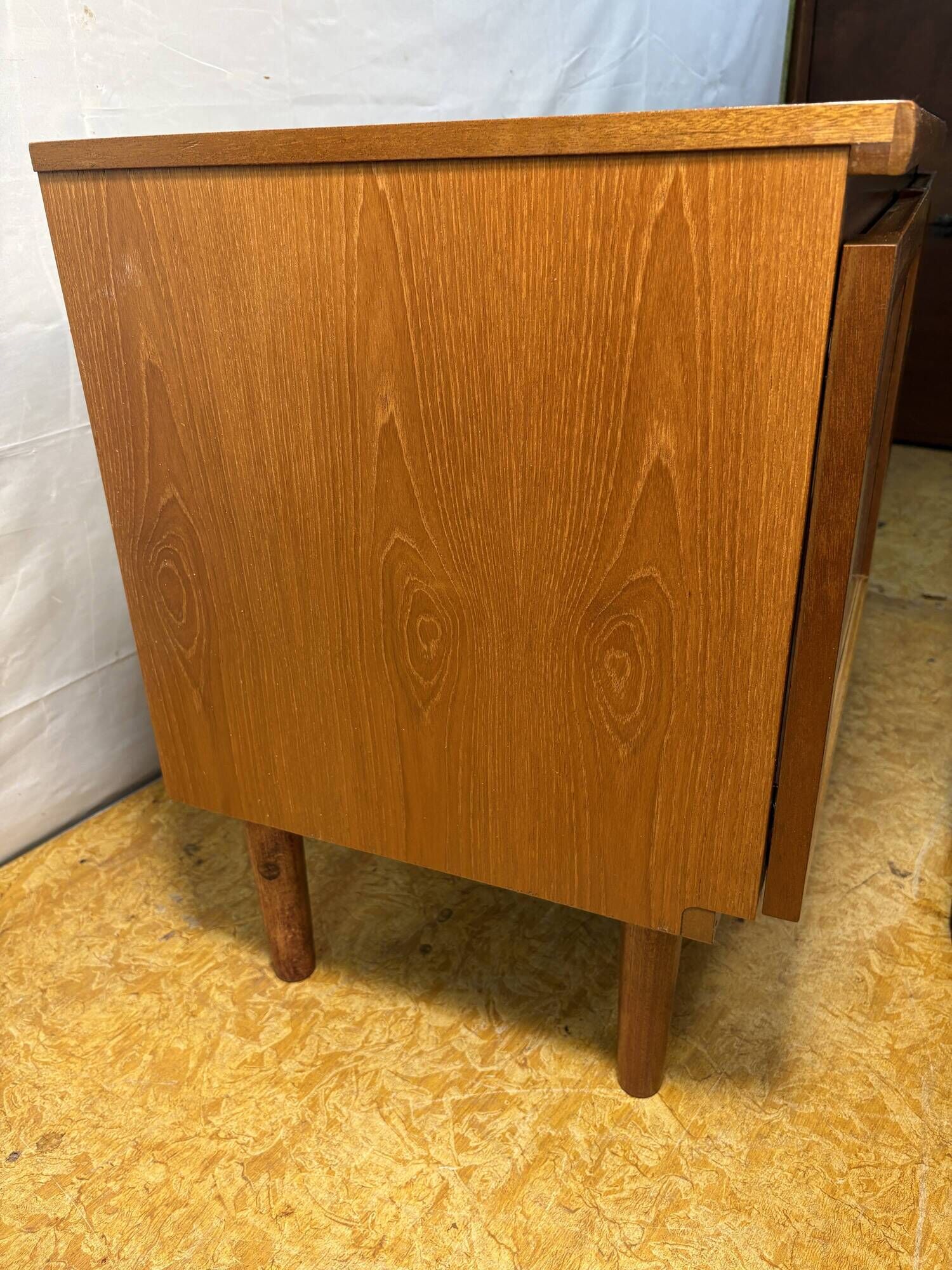 Mid-Century Modern Nathan Squares Teak Media / Lowboard Cabinet – 1960  Ico