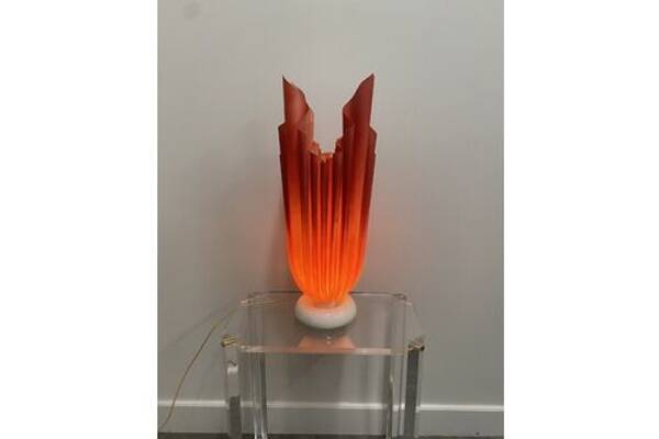 French draped table lamp by Georgia Jacob, 1970s