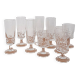 Ensemble de verres en cristal années 70