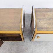 Paire de tables de nuit en tube d'acier par Hynek Gottwald, 1930