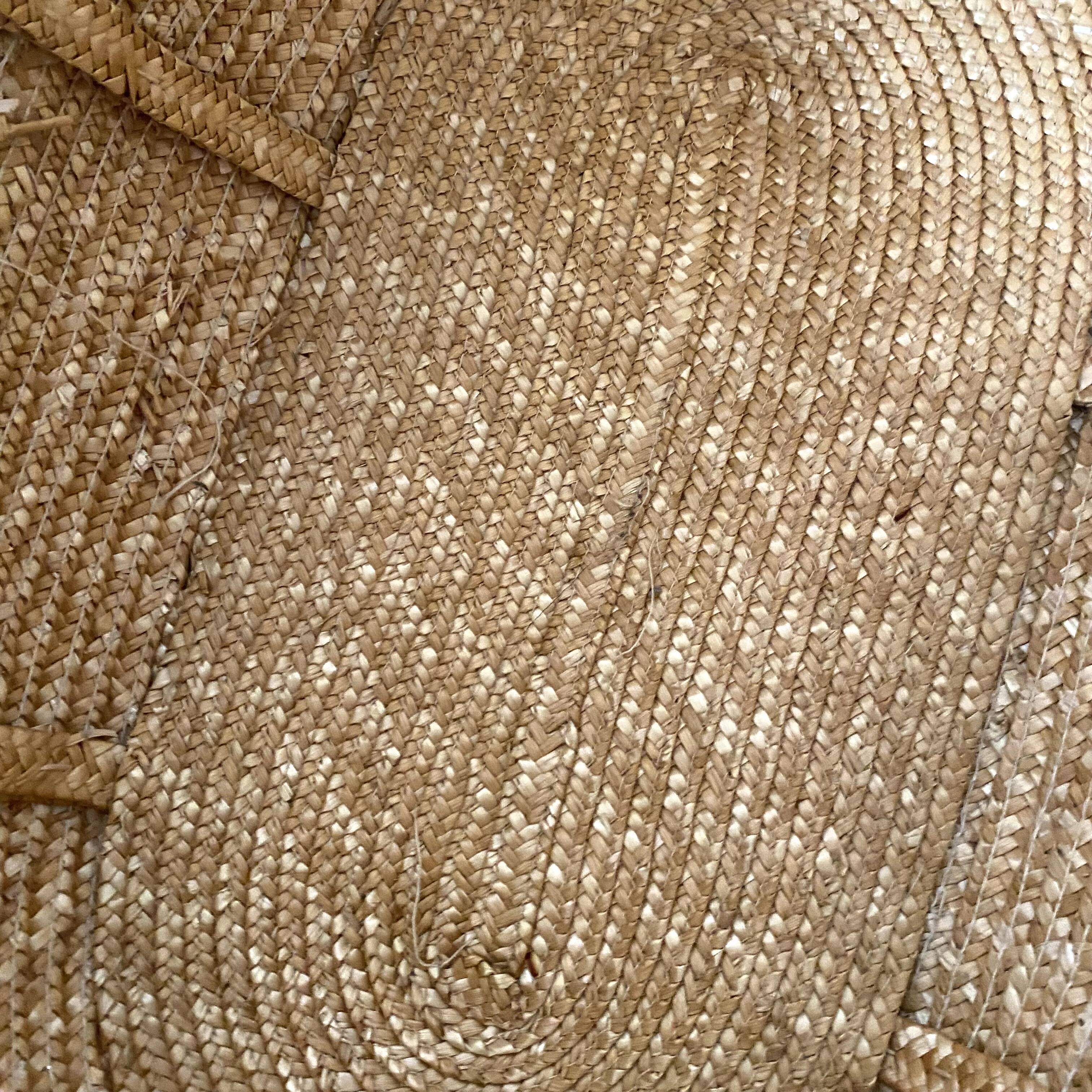 Doll's basket made of woven straw, 1970s
