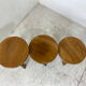 Tables d’appoint vintage brutalistes en chêne années 1960, ensemble de 3