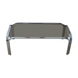 Chrome coffee table and smoked glass