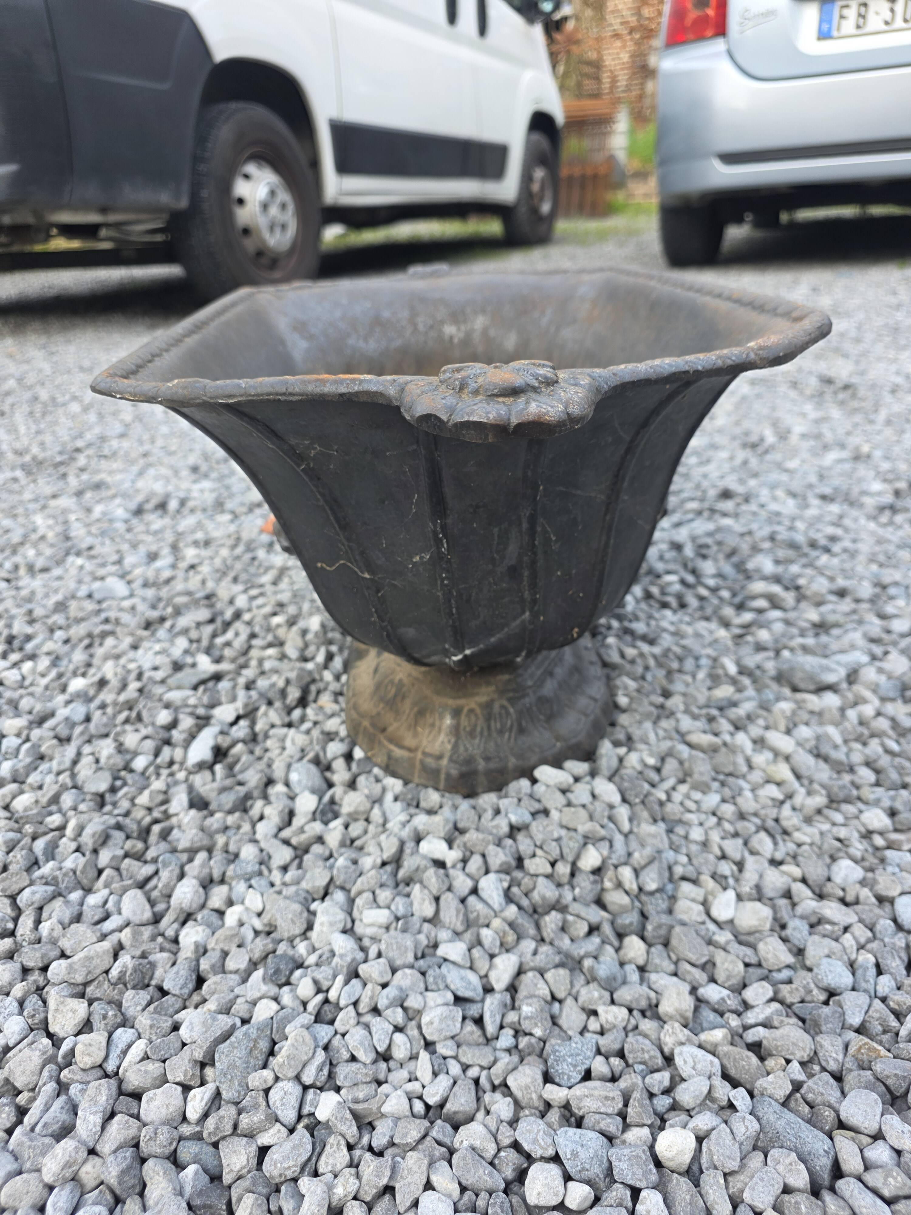 Antique cast iron planter