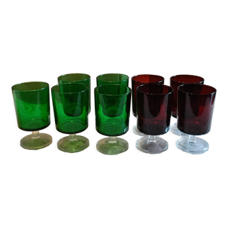 Verres à pied luminarc en couleur