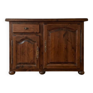 Buffet bas meuble TV rustique en bois massif