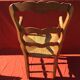 Rustic chair Louis XV mulched in cherry