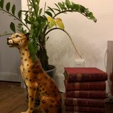 Vintage ceramic statue cheetah