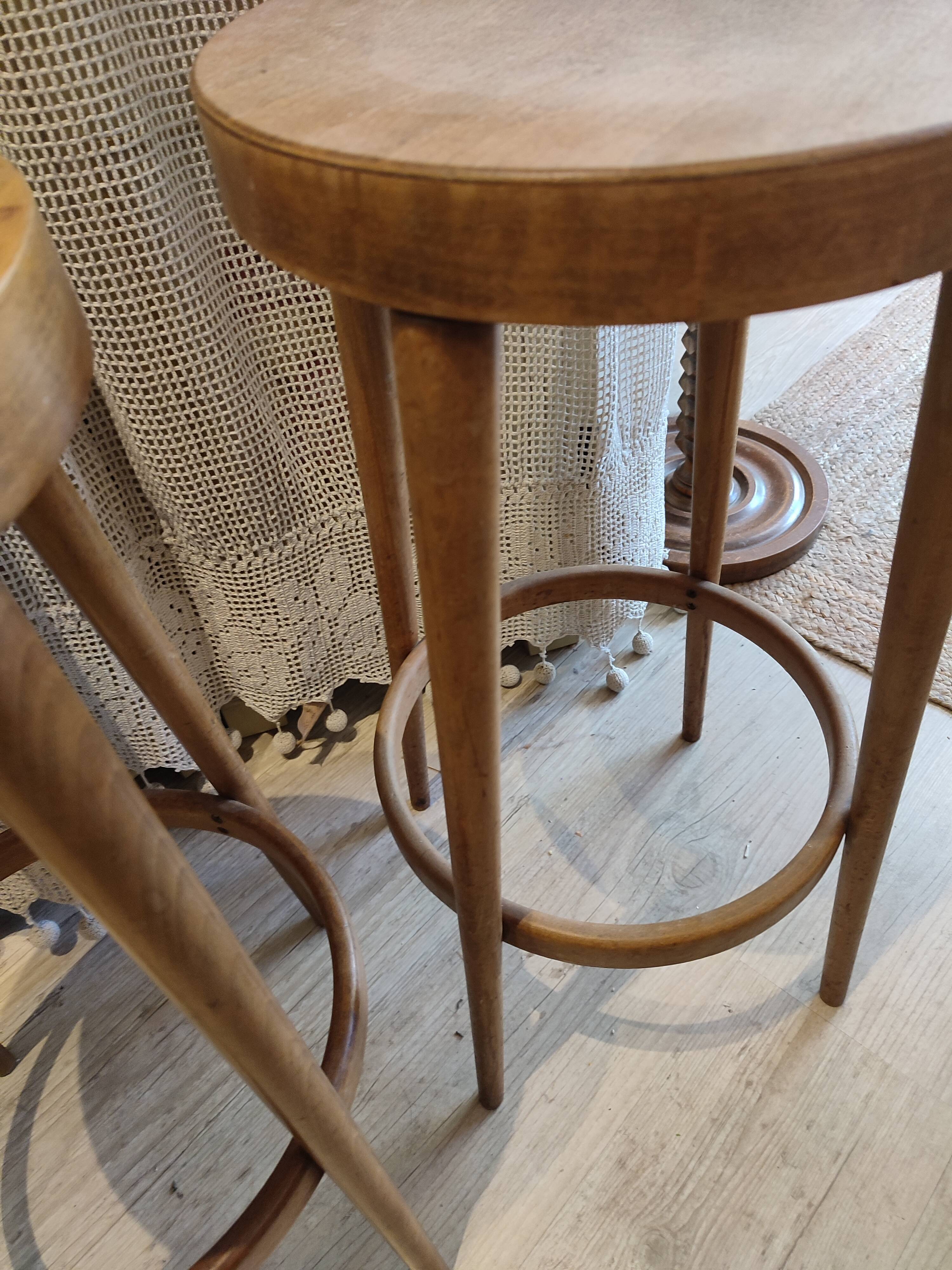 Pair of baumann high stools