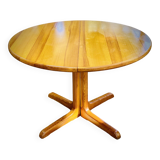 60s/70s round and extendable pine dining room table