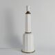 White Opaline Glass & Brass Heiberg Table Lamp, Denmark, Mid-19th century
