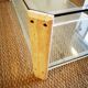 Italian travertine, perspex and glass coffee table, circa 1970
