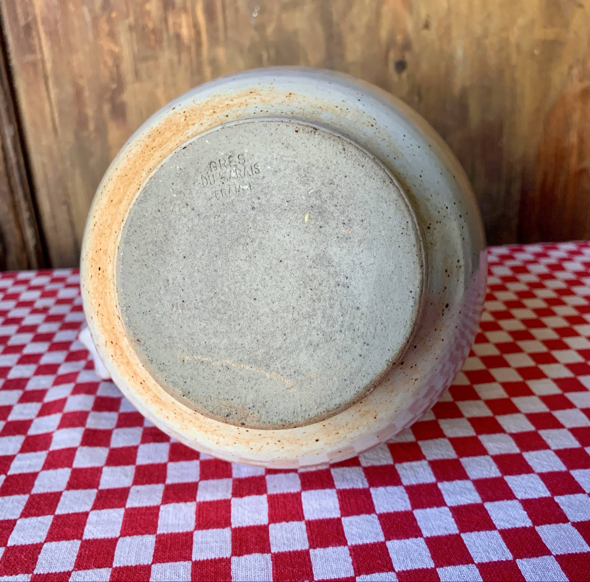 Vintage stoneware pitcher from Marais, France.
