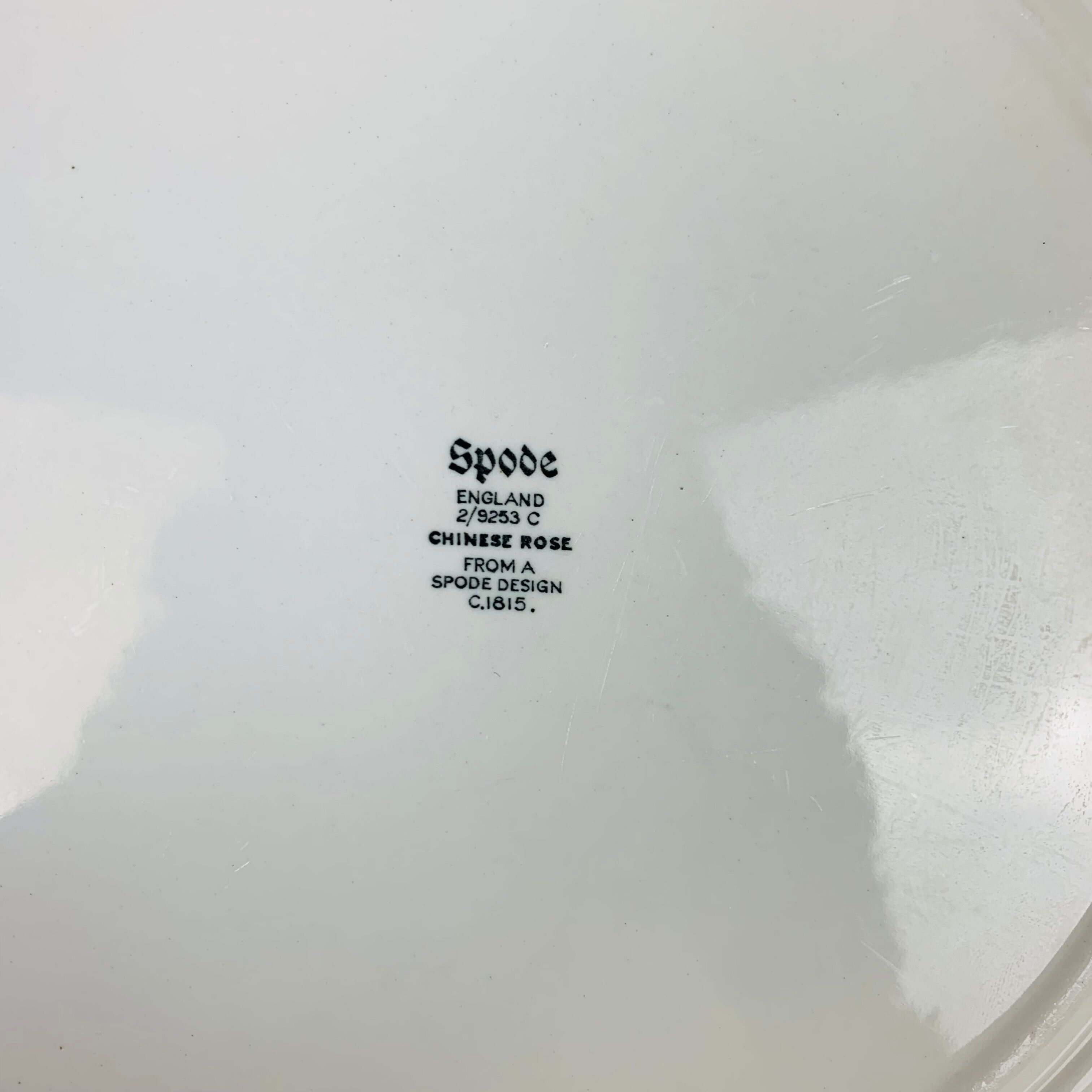 4 flat plates Spode Chinese Rose English