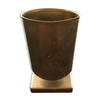 Brass art deco vase