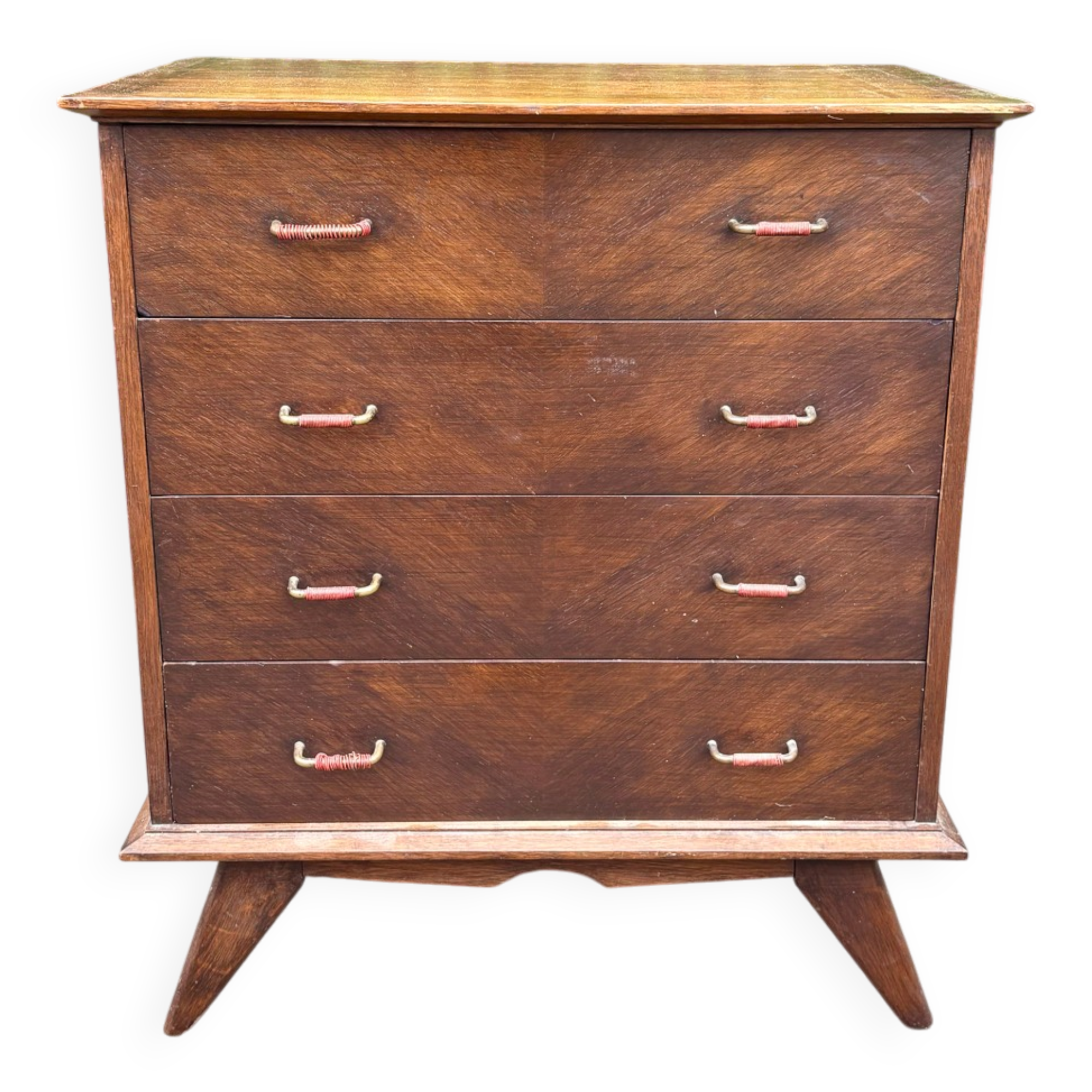 Commode vintage années 50/60 – 4 tiroirs – pieds compas