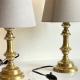 Lamp chic old solid brass candle holder