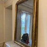 Ancien miroir doré Louis Philippe 130x85 cm
