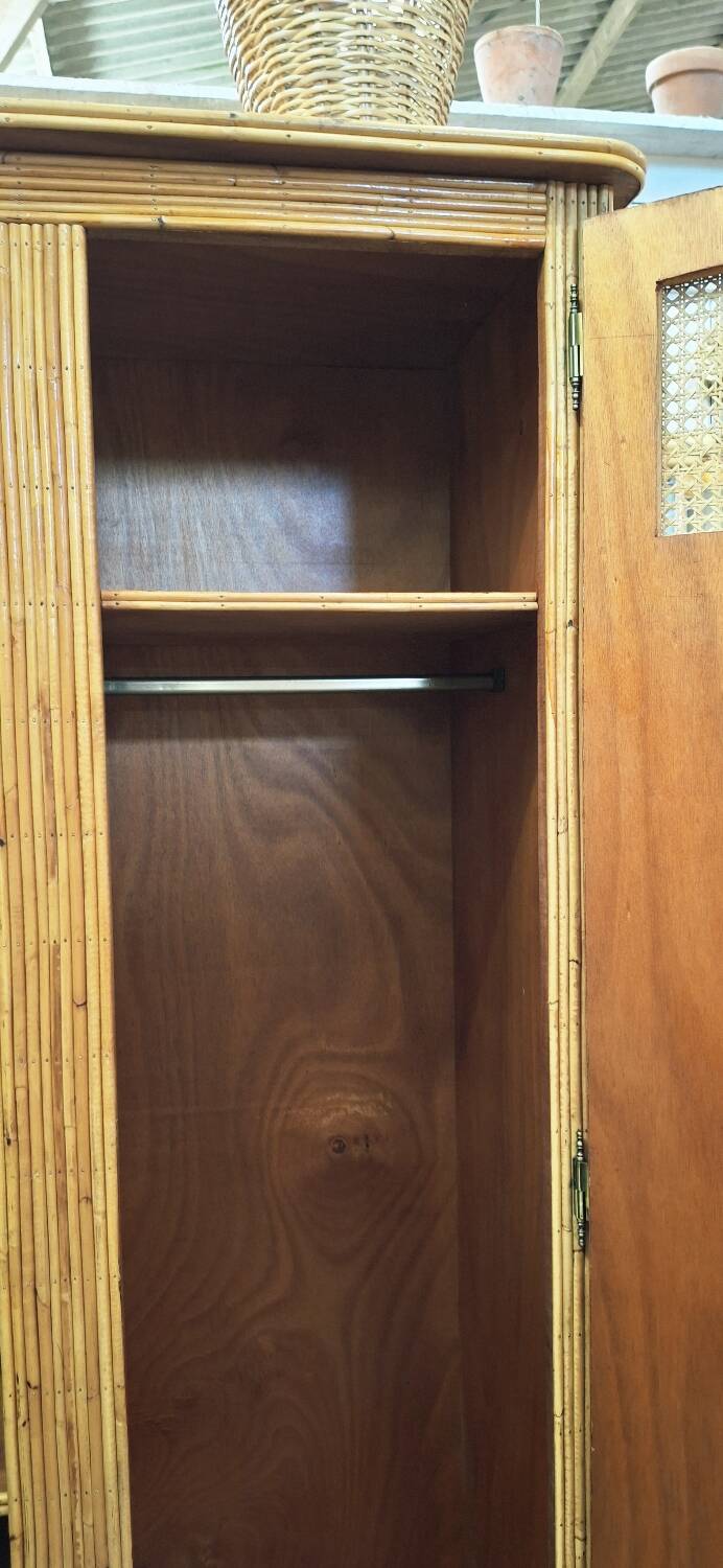 Rattan wardrobe