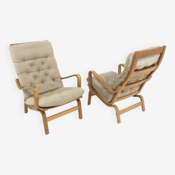 Set de 2 fauteuils scandinave "Contino",Yngve Ekström pour Swedese, Suède, 1970