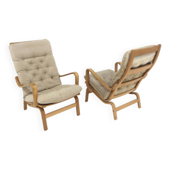 Set of 2 Scandinavian "Contino" armchairs, Yngve Ekström for Swedese, Sweden, 1970