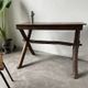 Solid walnut desk, folk art, Savoy, circa 1900