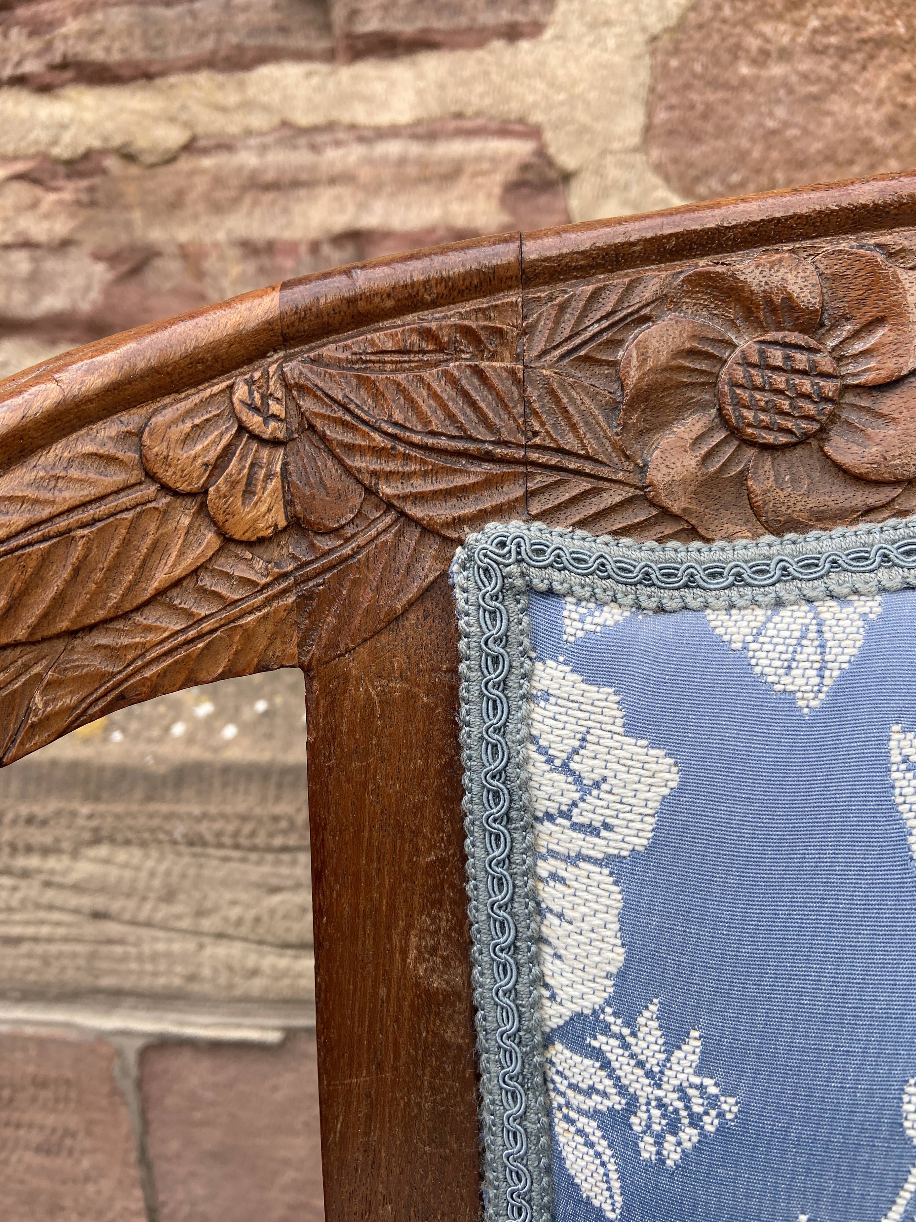 Office armchair gondola art deco mahogany 1930