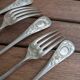 Set of 6 silver plated metal forks and spoons 20g with medallion f