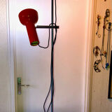 Lampadaire original deux spots orange 1970