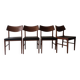 Set of 4 Scandinavian wooden chairs, danish desihn 1950
