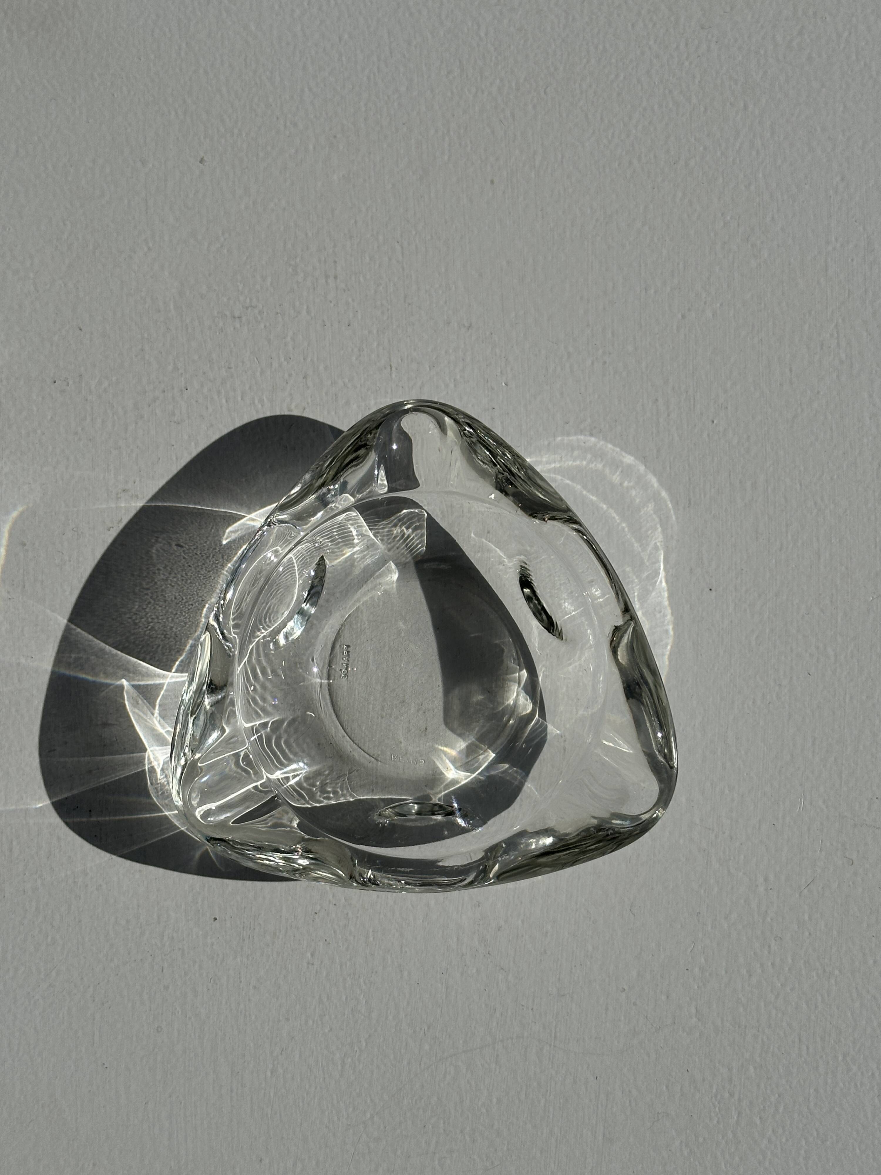 Small triangular glass ashtray France Reims