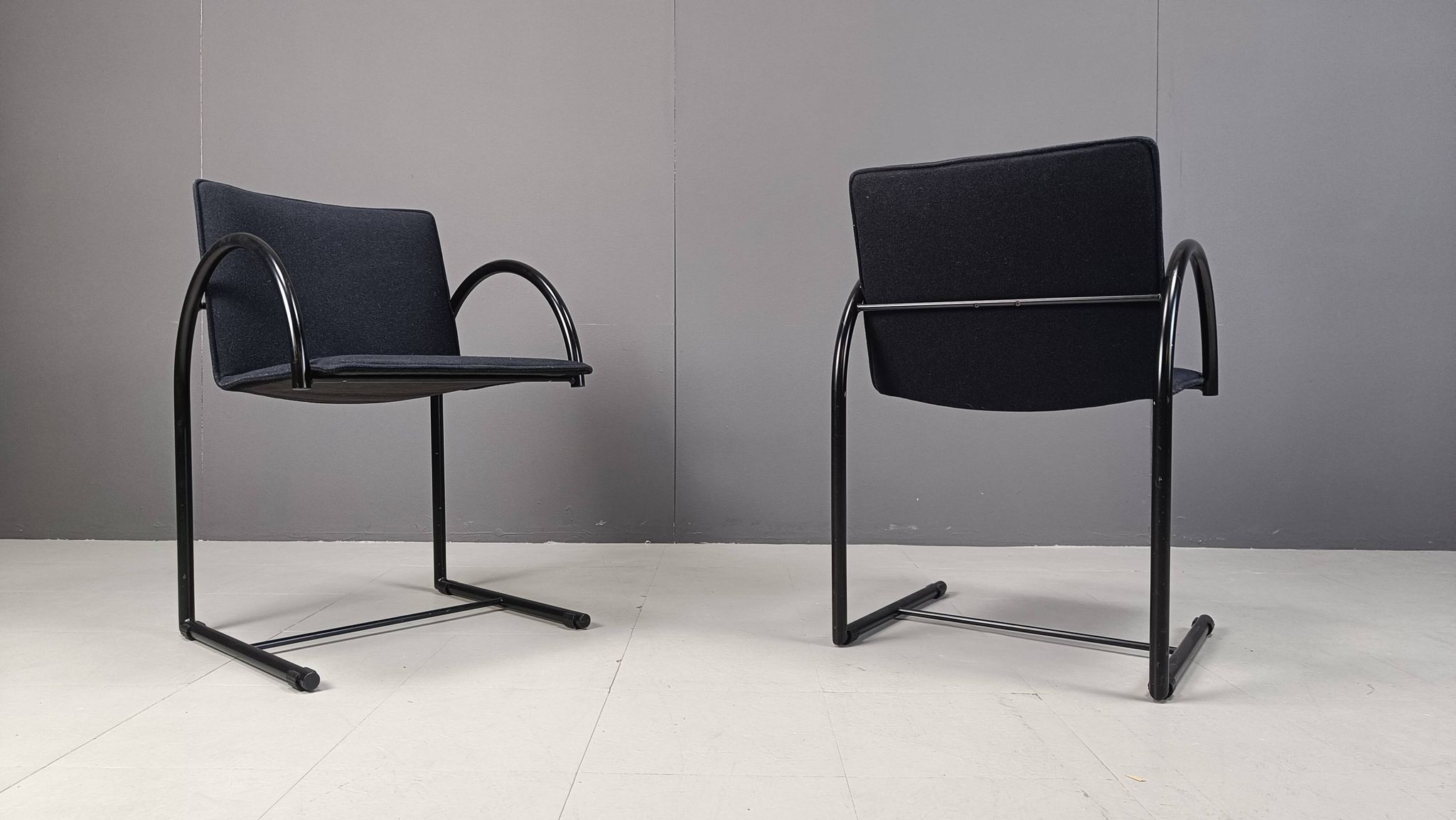 Chaises circulaires vintage par Metaform, années 1980, ensemble de 6