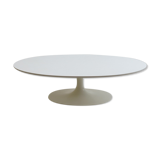 Table basse tulipe ovale blanche des années 1960 par Maurice Burke pour Arkana Uk