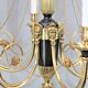 Chandelier style Directoire gilded and patinated in bronze " Lucien Gau "