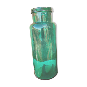 Bocal en verre vert